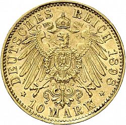 Large Reverse for 10 Mark 1888 coin