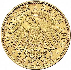Large Reverse for 10 Mark 1900 coin