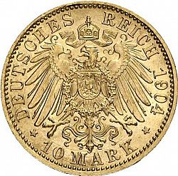 Large Reverse for 10 Mark 1904 coin