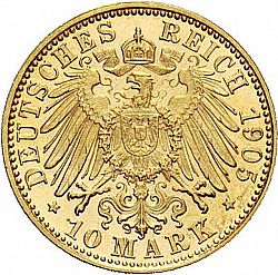 Large Reverse for 10 Mark 1905 coin
