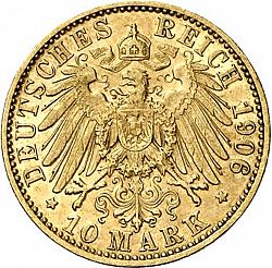 Large Reverse for 10 Mark 1906 coin