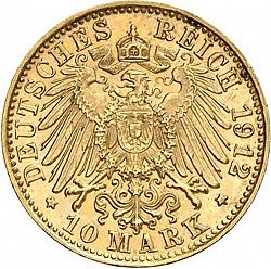 Large Reverse for 10 Mark 1912 coin