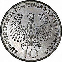 Large Obverse for 10 Mark 1972 coin