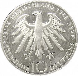 Large Obverse for 10 Mark 1988 coin