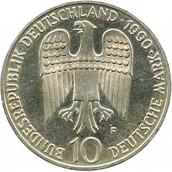 Large Obverse for 10 Mark 1990 coin