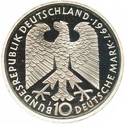 Large Obverse for 10 Mark 1997 coin
