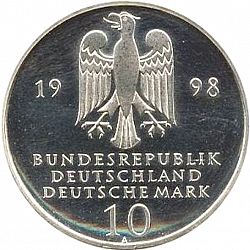 Large Obverse for 10 Mark 1998 coin