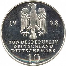 Large Obverse for 10 Mark 1998 coin