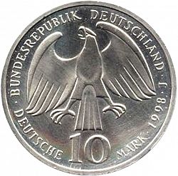 Large Obverse for 10 Mark 1998 coin