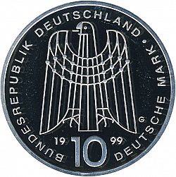 Large Obverse for 10 Mark 1999 coin