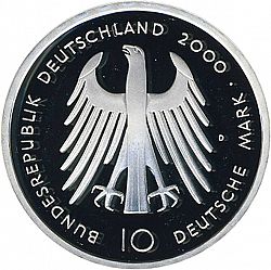 Large Obverse for 10 Mark 2000 coin