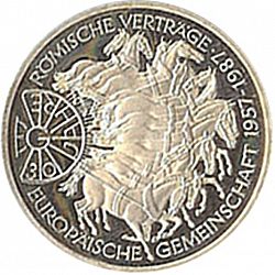 Large Reverse for 10 Mark 1987 coin