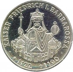 Large Reverse for 10 Mark 1990 coin