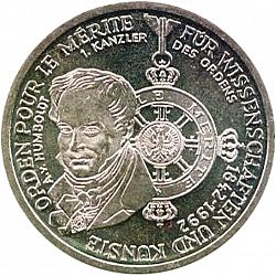 Large Reverse for 10 Mark 1992 coin