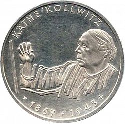 Large Reverse for 10 Mark 1992 coin