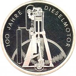 Large Reverse for 10 Mark 1997 coin