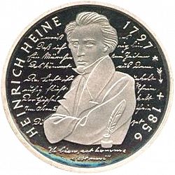 Large Reverse for 10 Mark 1997 coin