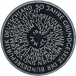 Large Reverse for 10 Mark 1999 coin
