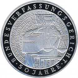 Large Reverse for 10 Mark 2001 coin