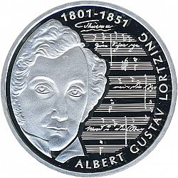 Large Reverse for 10 Mark 2001 coin
