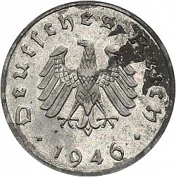 Large Obverse for 10 Reichspfennig 1946 coin