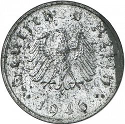 Large Obverse for 10 Reichspfennig 1946 coin