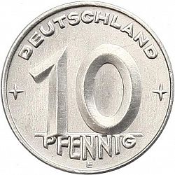 Large Obverse for 10 Pfennig 1950 coin