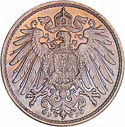 Large Obverse for 10 Pfenning 1907 coin