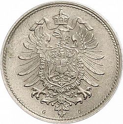 Large Reverse for 10 Pfenning 1876 coin