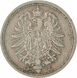 Large Reverse for 10 Pfenning 1888 coin