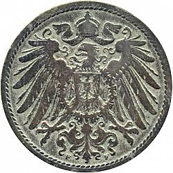 Large Reverse for 10 Pfenning 1893 coin