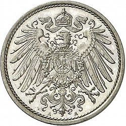 Large Reverse for 10 Pfenning 1902 coin
