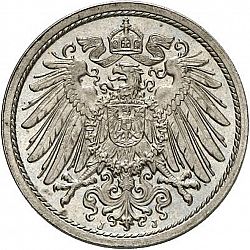 Large Reverse for 10 Pfenning 1905 coin