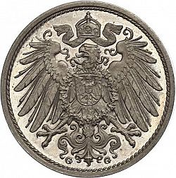 Large Reverse for 10 Pfenning 1913 coin
