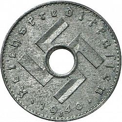 Large Obverse for 10 Reichspfenning 1940 coin