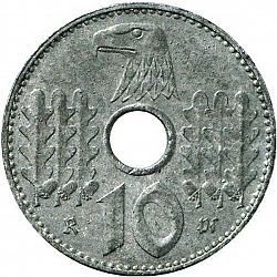 Large Reverse for 10 Reichspfenning 1940 coin