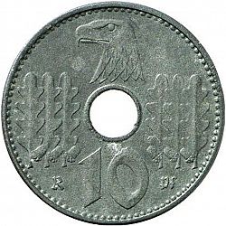 Large Reverse for 10 Reichspfenning 1941 coin