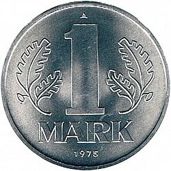 Large Reverse for 1 Mark 1975 coin