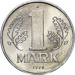 Large Reverse for 1 Mark 1978 coin