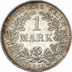 Large Obverse for 1 Mark 1874 coin