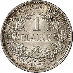 Large Obverse for 1 Mark 1876 coin