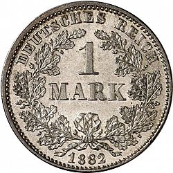 Large Obverse for 1 Mark 1882 coin