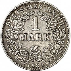 Large Obverse for 1 Mark 1882 coin