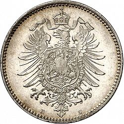 Large Reverse for 1 Mark 1874 coin