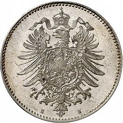 Large Reverse for 1 Mark 1874 coin