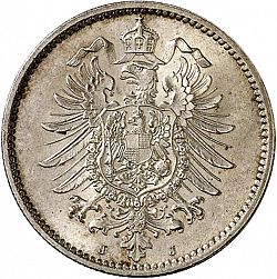 Large Reverse for 1 Mark 1876 coin