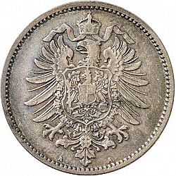 Large Reverse for 1 Mark 1879 coin