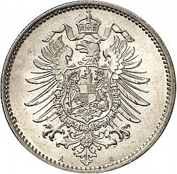 Large Reverse for 1 Mark 1881 coin