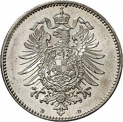 Large Reverse for 1 Mark 1886 coin