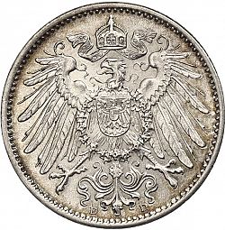 Large Reverse for 1 Mark 1893 coin
